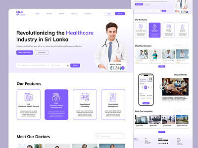 Website for a Healthcare Management System branding healthcare medical ui website