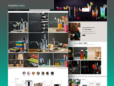 Hospitality Source add to cart buy categories culinary design e commerce products shop shopify showcase ui uiux ux