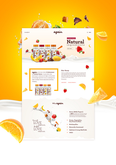 Website Design: Healthy Drink food drink graphic design healthy drink ui website website design