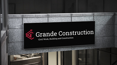 Grande construction ltd. logo animation branding graphic design logo textlogo