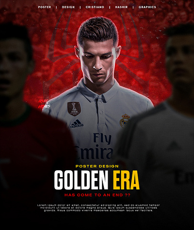 Ronaldo Poster | Retirement | CR7 3d branding cr7 design goldenera good graphic design it logo mannuplation photoshop poster professional ronaldo typography