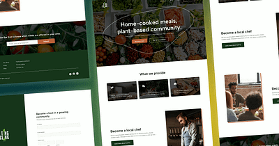 Ting-Clink: Food delivery and dining app, plant-based community app community dining food delivery home page landing page modern plant based ui ux