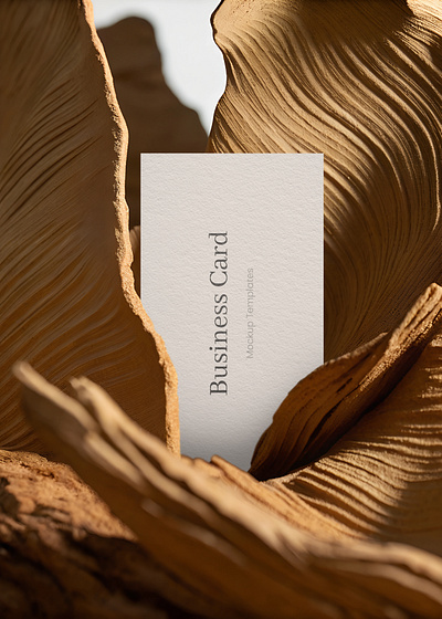 Business Card logo Mockup white texture background corporate identity