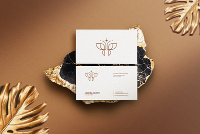 Luxury business card mockup corporate identity