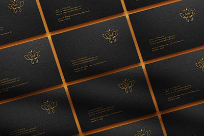 Luxury embossed business card mockup corporate identity