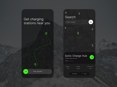 EV Charging Locator app design charging locator charging station electric vehicle ev