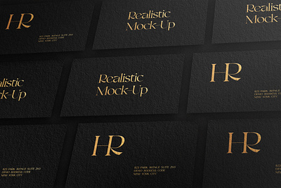 Embossed luxury business card mockup business card