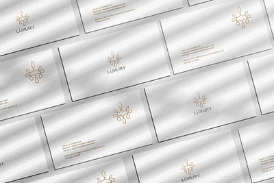 Modern white business card mockup business card