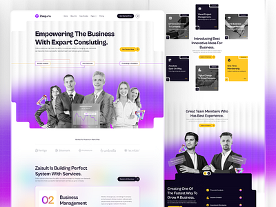 Zaiguru - Business Consulting Website branding businessconsultingtemplate consultancy figma design landing page minimal design no code product design responsive design softwareagency template design ui uiux web design web devolopment webflow webflow agency webflow template website website template