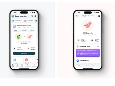 Kiddie | Week by Week Pregnancy Track Mobile App app design app design idea app home page app interfaces best app design best mobile app design inspiration doctor booking app health app healthcare app medical app mental health app mobile app mobile app design mobile app design agency pharmacy app pregnancy tracker app pregnancy tracking app top app development companies women health app