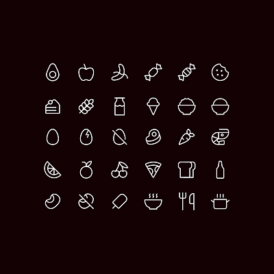 Simple UI food icons | Orange icon cookie icon flat icon fodo icon food free icon icon pack icon set icons ui