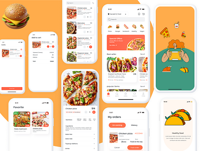 Food Delivery App animation logo ui