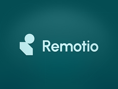 Remotio – Logo Design branding design gradient green io logo minimal minimalism r shadow skeuomorphism