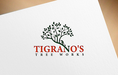 Tigrano's Tree Works Logo By Maruf Bhuiyan branding graphic design logo marufbhuiyan maruflogodesigner naturelogo treelogo