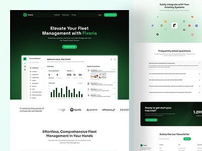 SaaS Landing Page clean ui landing page landing page ui saas saas application saas design saas landing page software landing page template design ui design visual design website deisgn