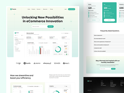 SaaS-Ecommerce Landing Page ecommece ecommerce landing page product design saas saas ui ux design saas website saas website design visual design web app website design