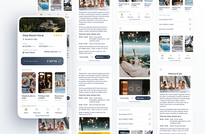 Booking system for the Orea hotels app app design design interface mobile app ui ui design