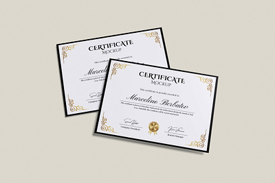 Certificate Mockup Bundle Set - Rielismee isolated