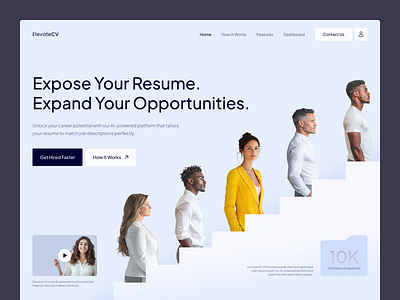 Career and Recruitment - Landing Page ai career cv employment hiring hr job job finder job seeker landing page recruitment resume saas startup ui ux web design webdesign work