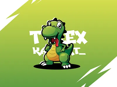 Cartoon T-rex Mascot Design branding cartoon illustration logo mascot