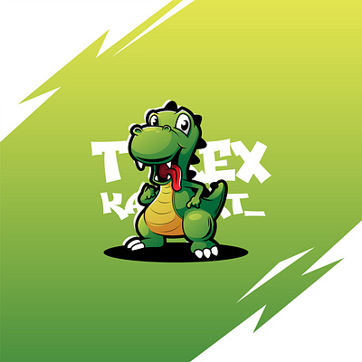 Cartoon T-rex Mascot Design branding cartoon illustration logo mascot