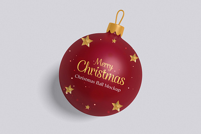 Christmas Ball Mockup Bundle Set - Rielismee red