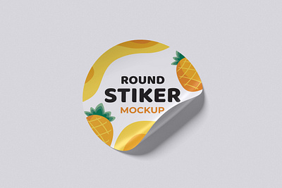 Round Sticker Mockup Bundle Set - Rielismee background