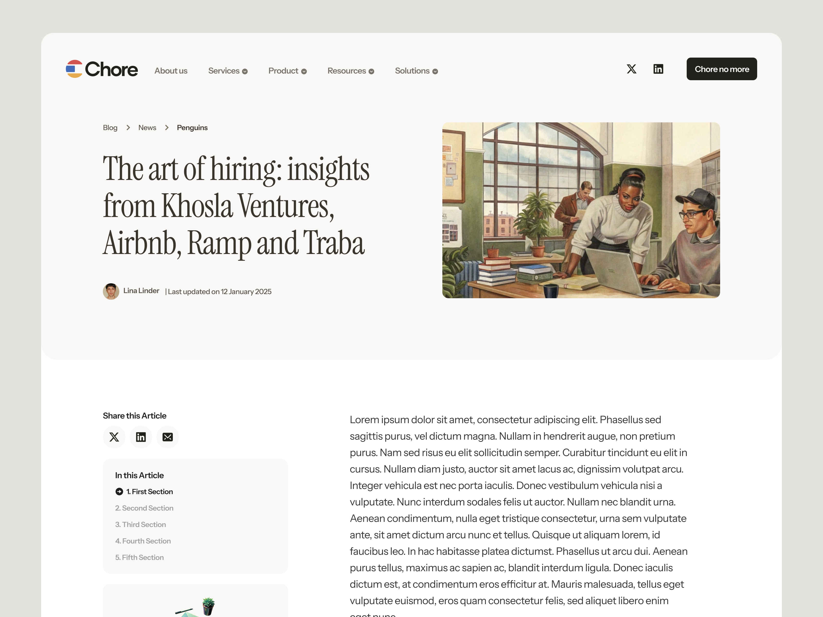 Example of Chore Blog Article