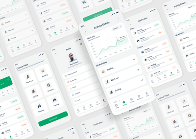 Habit Tracker App app case study branding dashboard design habit tracker app illustration landing page logo mobile app mobile graph mobile notification page pitch deck profile mobile ui ui ui design uiux website design