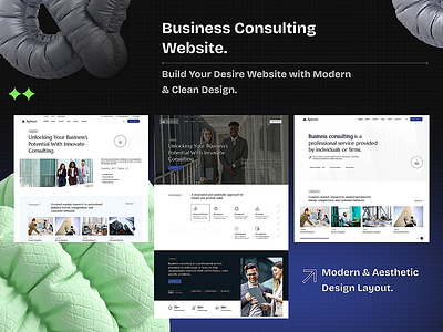 Business Consulting Website branding business consulting corporate creative figma graphic design strategy template uidesign uiuxdesign unique web design