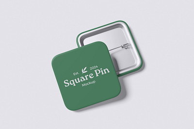 Square Pin Mockup Bundle Set - Rielismee branding