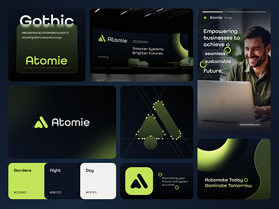 Atomie - Branding for SaaS AI a letter logo design a saas branding ai branding ai logo design ai saas tech logo design brand identity branding logo logo design saas branding design saas logo branding saas logo design trendy ai logo trendy saas logo