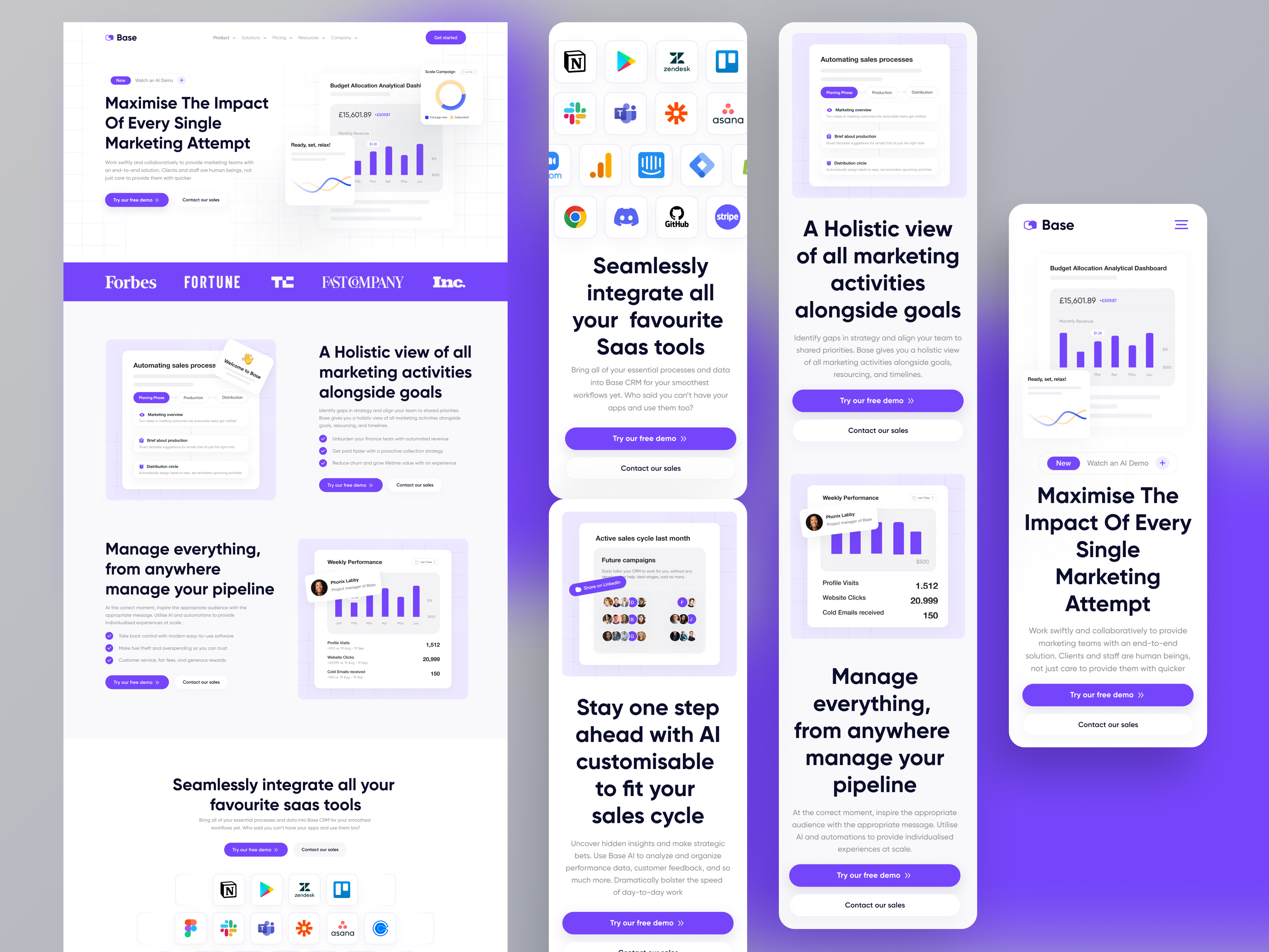 Example of Landing Page Design / Homepage Design