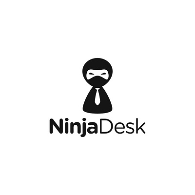 NinjaDesk Logo Design custom logo design desk dynamic flat hand drawn handcrafted illustration karate kung fu logo minimal modern ninja ninja illustration ninja logo design original premade symbolic warrior