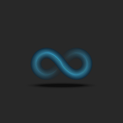 Infinity logo design blue logo branding infinite infinity logo infinity shaped infinity symbol layered ribbon limitless linear lines pattern logo design minimalistic logo parallel lines vector