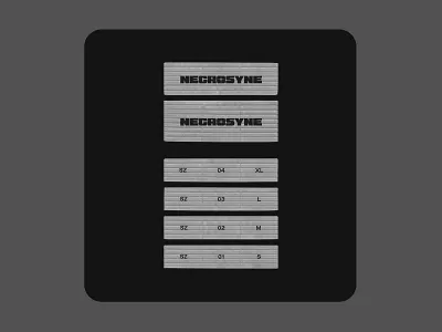 NECROSYNE | Label Concept apparel design badge branding design graphic design label design minimalist design streetwear design typography