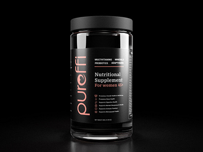 Label Design For Pureffi bottle label design branding design graphic design graphic designer label design label designer packaging packaging design packaging designer supplement label design