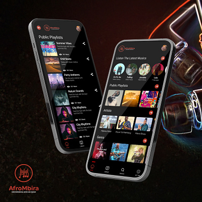 Music Mobile App branding design graphic design mobile app mobile ui responsive ui ux