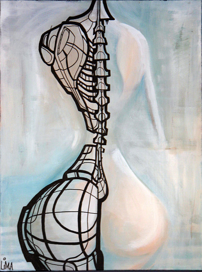 N.A.Tomic abstract figurative marker painting pendrawing