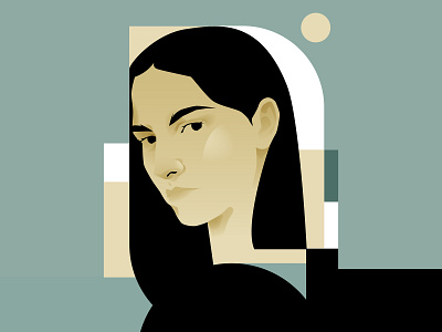 Portrait 2293 abstract abstract pattern composition design editorial editorial illustration girl girl illustration illustration laconic lines minimal poster vector vector illustration vector portrait woman illustration woman portrait