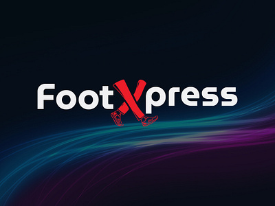 Footexpress logo design animation branding foot logo footexpress logo design graphic design logo logo design modern logo red logo shoe logo ui