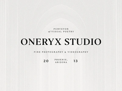 Oneryx Studio branding identity logo logotype minimalistic phoenix photographer photographer logo photography photography studio print design serif typography