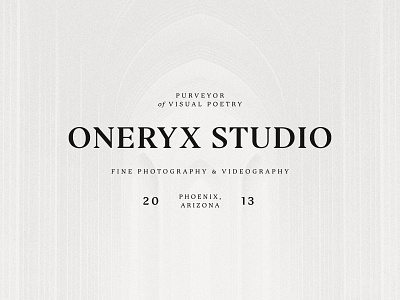 Oneryx Studio branding identity logo logotype minimalistic phoenix photographer photographer logo photography photography studio print design serif typography