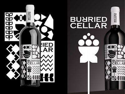 BURRIED CELLAR WINE LABEL brand identity brand identity design branding graphic design illustration label design logo logo design packaging design wine