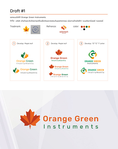 Orange Green Logo branding design graphic design logo