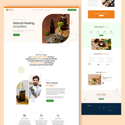 Website For Health design graphic design health website healthy landing page landing page medicine website responsive ui ux web design