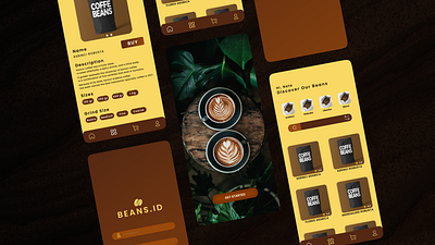 Beans.ID – Coffee Shop Mobile App Design branding coffeeshop design design freelance design freelancer illustration indonesia freelance mobile design typography ui uiux design ux