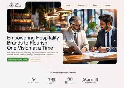 Ryne Consult - Hospitality consulting Concept ui ux webdesign