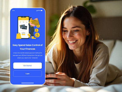 EasySpend E-Wallet Apps 2025 branding dribbble e walletapp figma mobileappdesign mockup rafiqdesign uiuxdesign