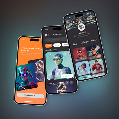 NFT Marketplace Application UI Design appdesign appuidesign designing feed productdesign ui uidesign uiuxdesign